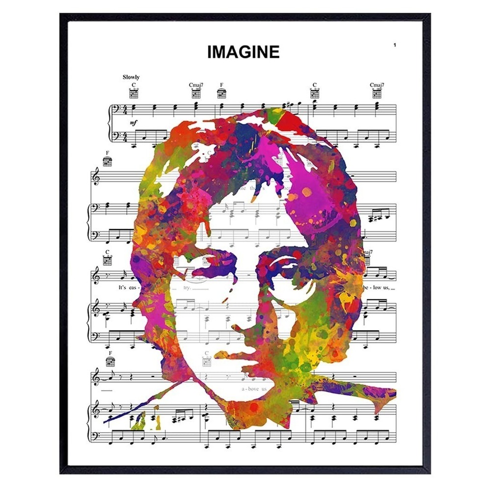 John Lennon Poster Beatles Wall Art Decor